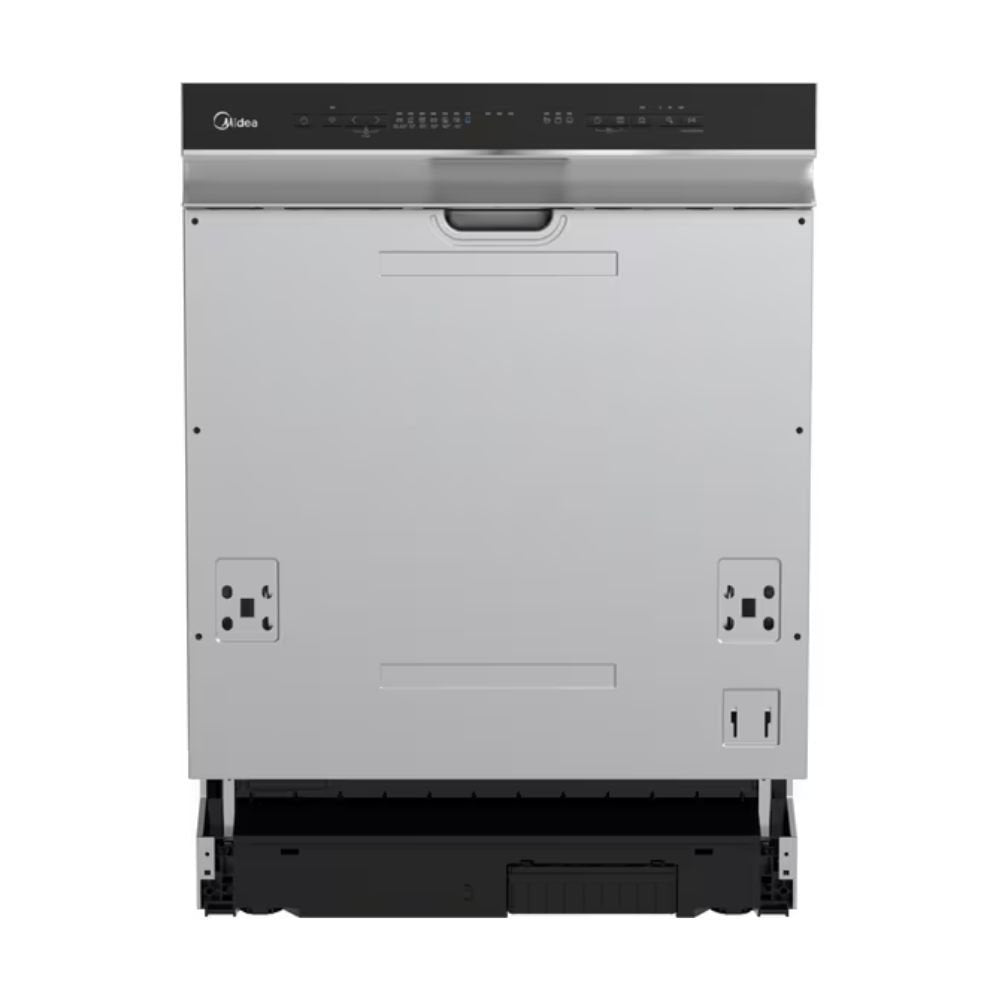 Midea Ημιεντοιχιζόμενο Πλυντήριο Πιάτων 60cm για 14 Σερβίτσια με PowerWash, Natural Dry & Wi-Fi, MDWES1433DB-W Inox