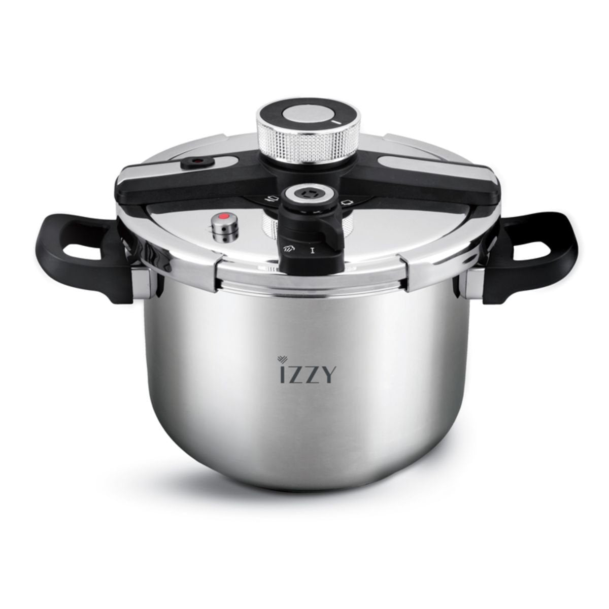 IZZY Χύτρα Ταχύτητας Gourmet 7L 24cm με Τριπλό Πάτο & 2 Ρυθμίσεις Πίεσης Inox
