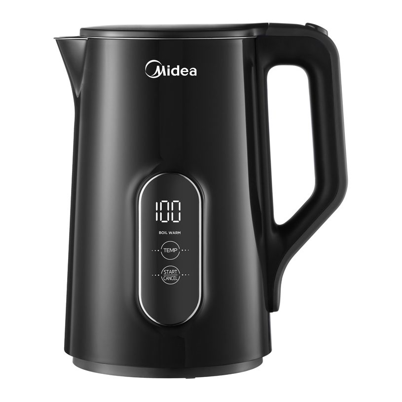 Midea MKE1733D2RCK Ψηφιακός Ηλεκτρικός Βραστήρας 1,7L 2200W με 4 Ρυθμίσεις Θερμοκρασίας, Οθόνη LED Αφής & Keep Warm Μαύρο