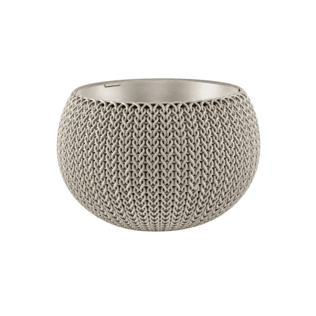 Keter Cozy Rattan Πλαστική Γλάστρα Κρεμαστή M με Αλυσίδα Στερλεωσης 612101 Μπεζ