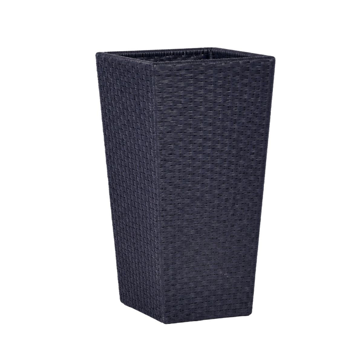 KETER Rattan Style Γλάστρα M 57cm με Διπλό Τοίχωμα 612061 Ανθρακί