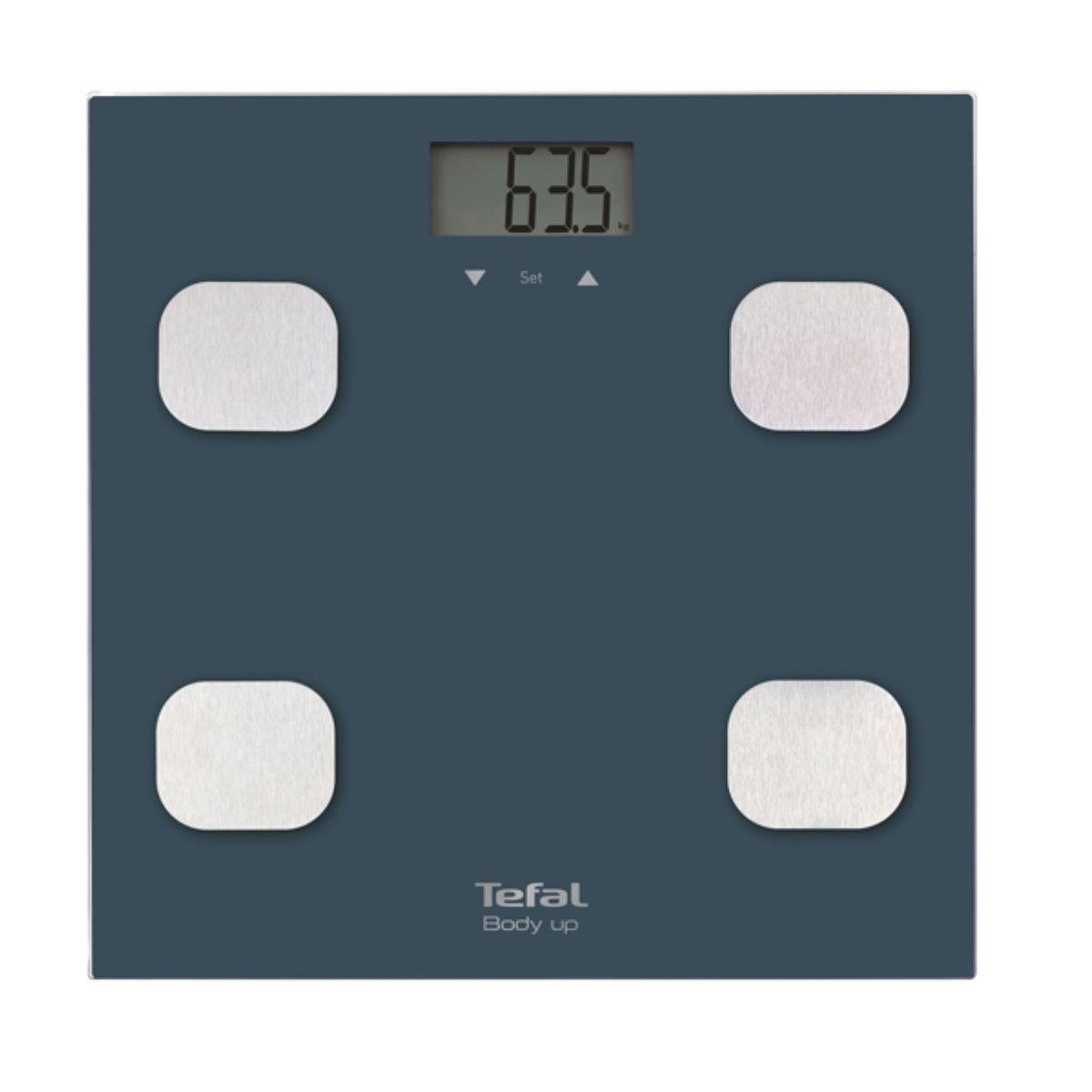 TEFAL Body Up Ζυγαριά Μπάνιου Ανάλυσης Σώματος έως 150 kg με Αυτόματη Αναγνώριση Χρήστη BM2520 Μπλε