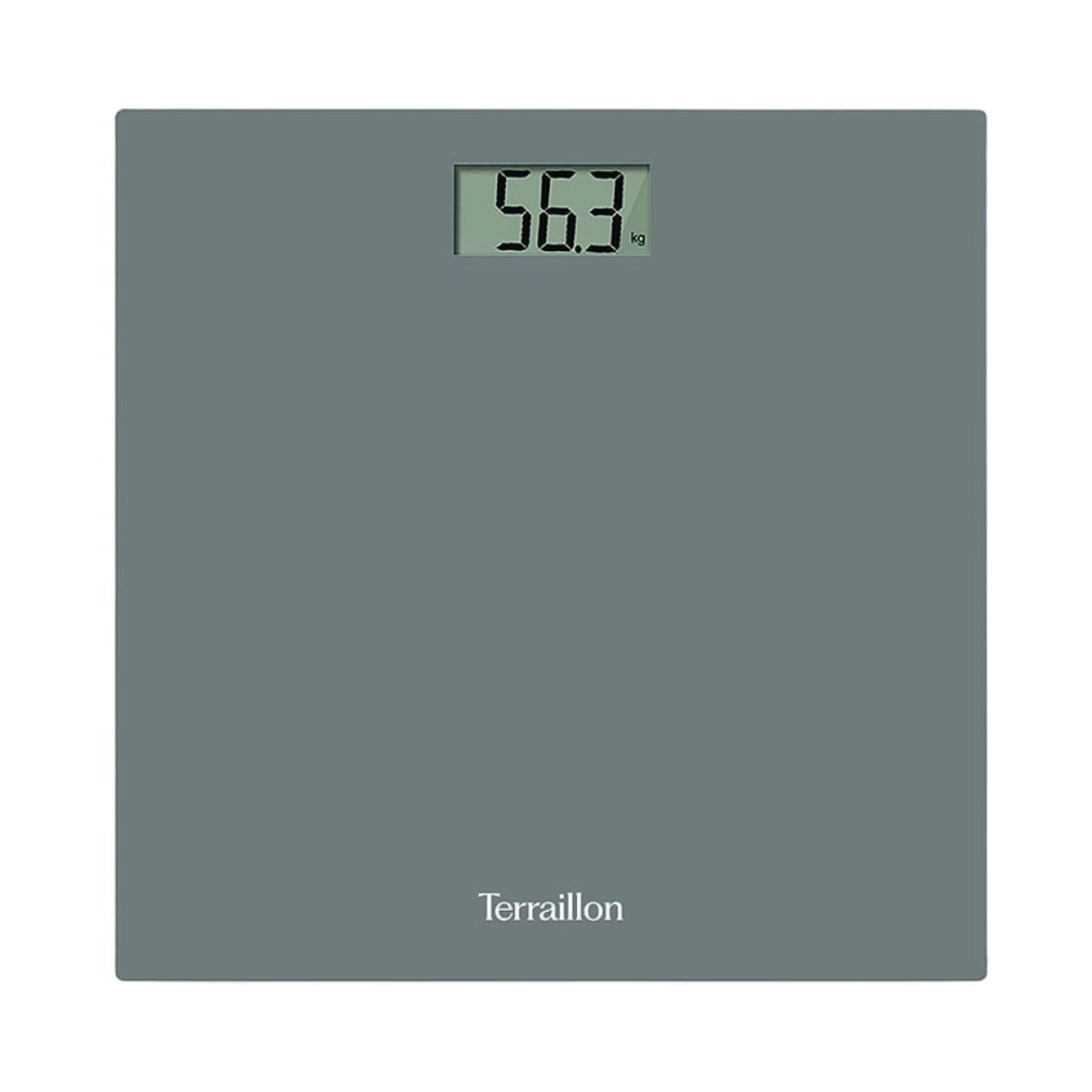 Terraillon TX1500 Ηλεκτρονική Ζυγαριά Μπάνιου με Ultra-Flat Γυάλινη επιφάνεια, LCD Οθόνη έως 150kg 15414 Γκρι