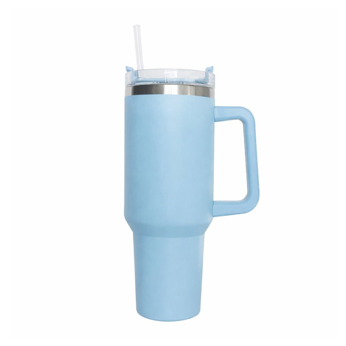 Θερμός Ποτήρι Ταξιδιού 1200ml με Χερούλι & Καλαμάκι Γαλάζιο