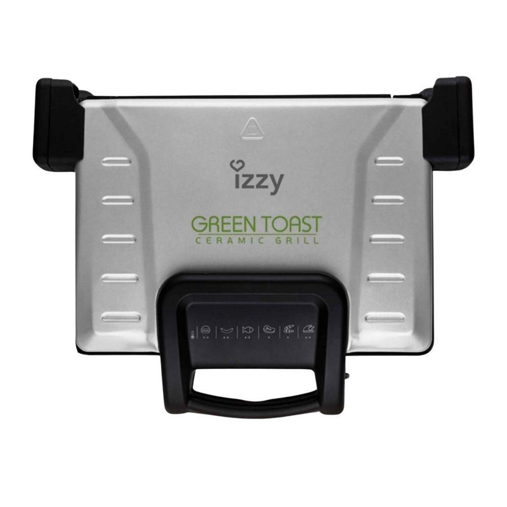 IZZY Green Toast XL Τοστιέρα Γκριλιέρα με Αποσπώμενες Πλάκες 2100W Γκρι