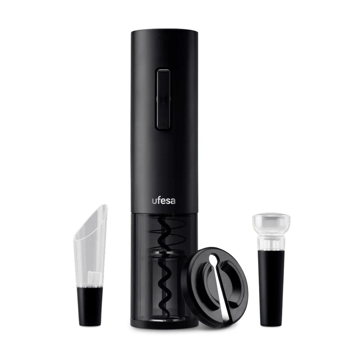 EasyOpen Ηλεκτρικό Τιρμπουσόν Ασύρματο με LED, Decanter & Καπάκι Σφράγισης Μαύρο