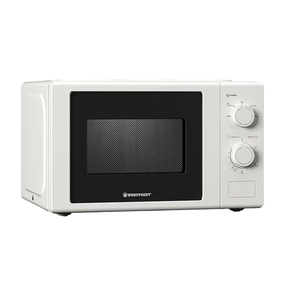WESTPOINT Φούρνος Μικροκυμάτων 20L 700W με Μηχανικό Χειρισμό, Λειτουργία Απόψυξης & 5 Επίπεδα Ισχύος Άσπρο WMS2024