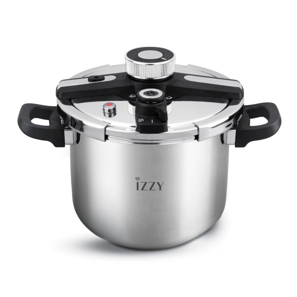 IZZY Gourmet Χύτρα Ταχύτητας 9L από Ανοξείδωτο Ατσάλι με Εύκολο Κλείσιμο & Ρυθμιζόμενη Βαλβίδα