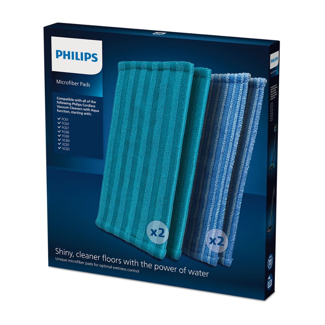 PHILIPS Πανάκια Καθαρισμού Μικροϊνών για Επαναφορτιζόμενες Σκούπες Stick XV1700/01