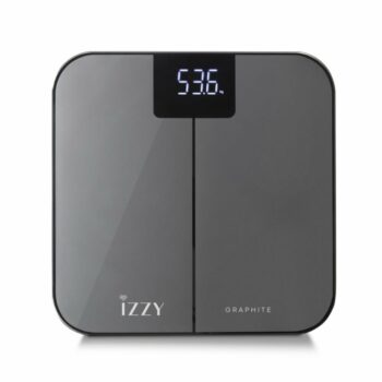 IZZY Ψηφιακή Ζυγαριά Μπάνιου έως 180kg με LED Οθόνη & Αισθητήρες Υψηλής Ακριβείας Graphite