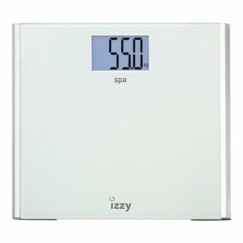 IZZY Spa Ψηφιακή Ζυγαριά Μπάνιου έως 150kg με LCD Οθόνη & Αισθητήρες Υψηλής Ακριβείας Λευκό